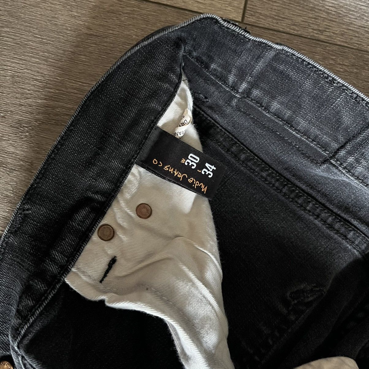 Nudie Jeans Nudie Jeans Lean Dean Dry Cold Black Denim 30x34 Skinny Fit Size US 30 / EU 46 - 11 Thumbnail