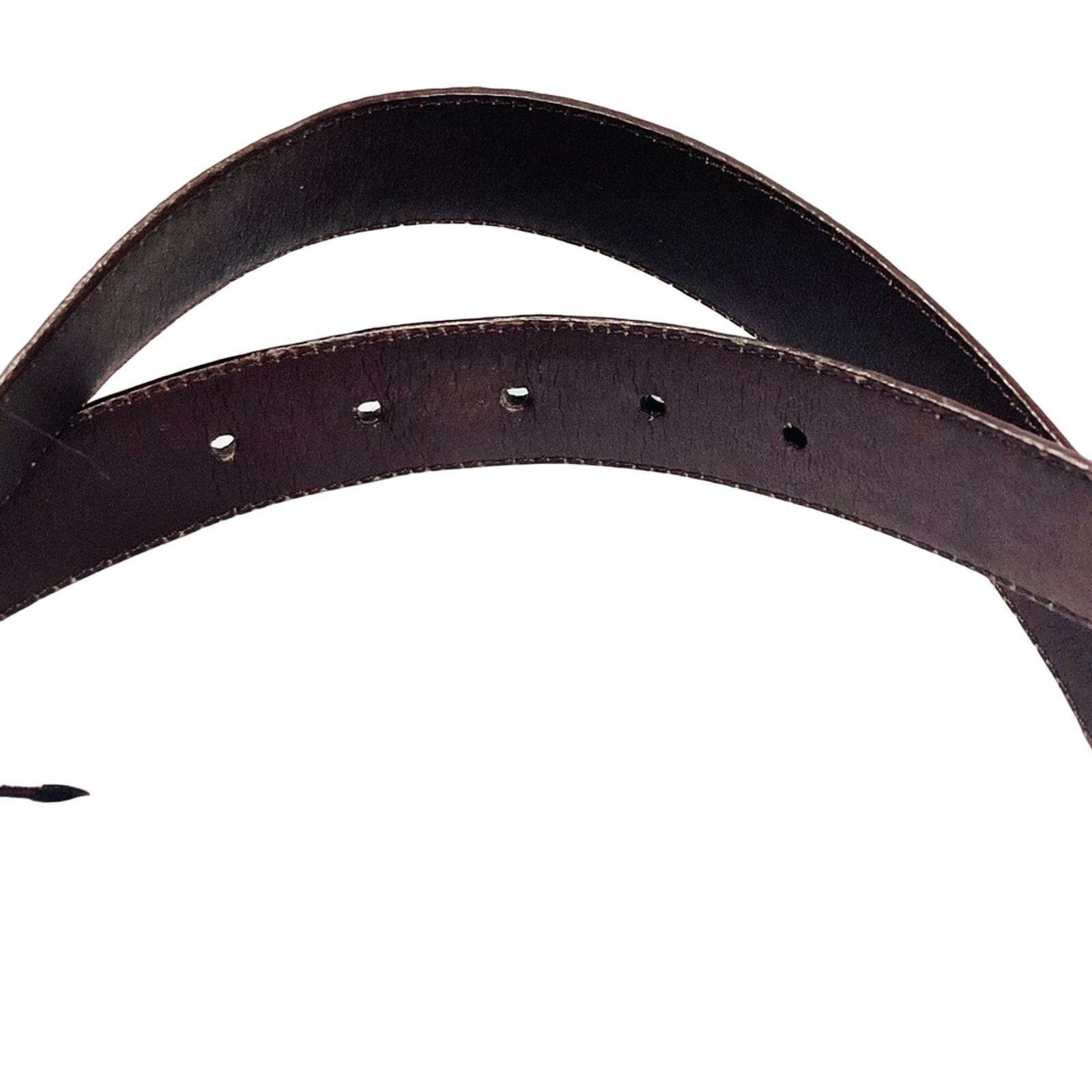Greg Norman Greg Norman Mens Croc Brown Leather Belt Size 36 - 4 Thumbnail