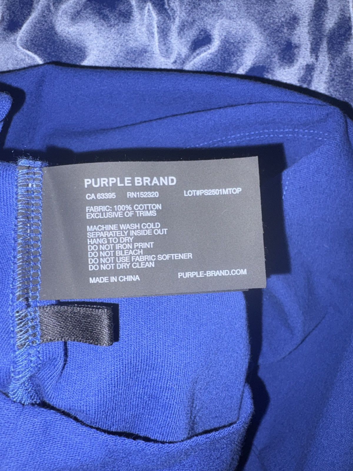 Purple Brand Purple Brand Smoke Tee Blue Mens Medium Size US M / EU 48-50 / 2 - 4 Thumbnail