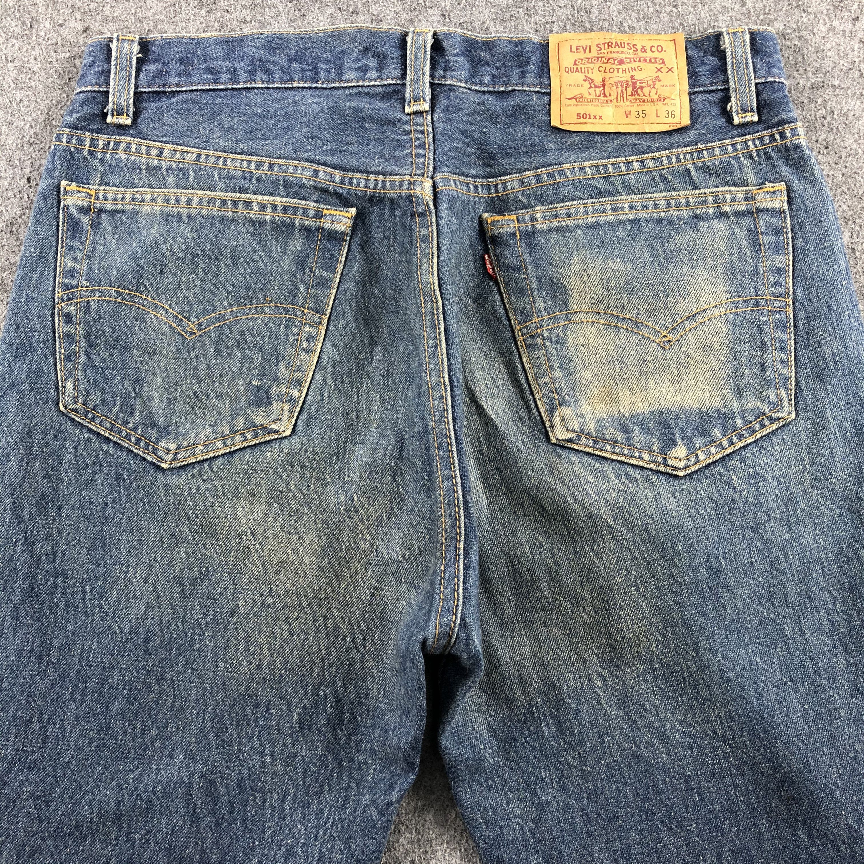 Levi's 90s Vintage Blue Wash Levis 501 Jeans-J1809 Size US 33 - 4 Thumbnail