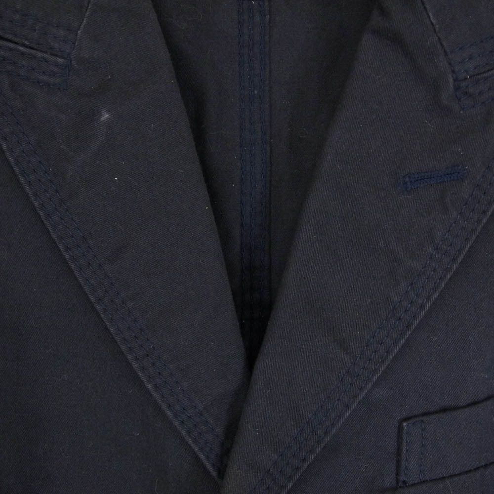 Comme des Garcons Homme Jacket Cotton 3 Button Tailored Plain Flap Pocket Navy Size US S / EU 44-46 / 1 - 3 Thumbnail