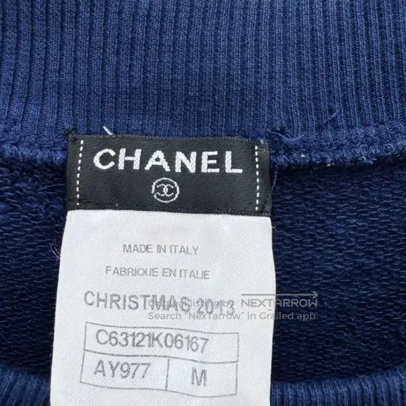 Chanel Chanel Blue Cotton Long Sleeve Sweatshirt . Size M / US 6-8 / IT 42-44 - 2 Thumbnail