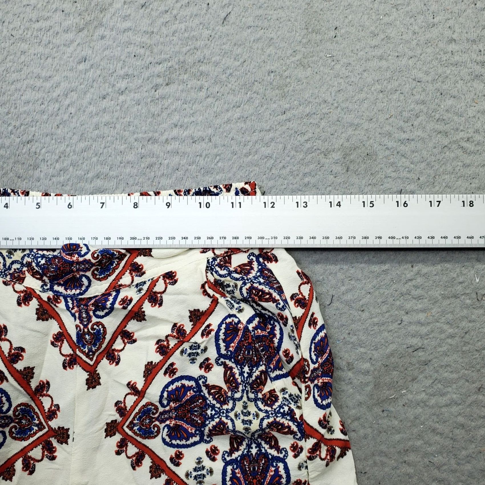 Zara Zara Womens XS Multi Geometric Palazzo Pants Elastic Waistband Pull On Geometric Pattern Wide-Leg Pants, Casual Size 26" / US 2 / IT 38 - 6 Thumbnail