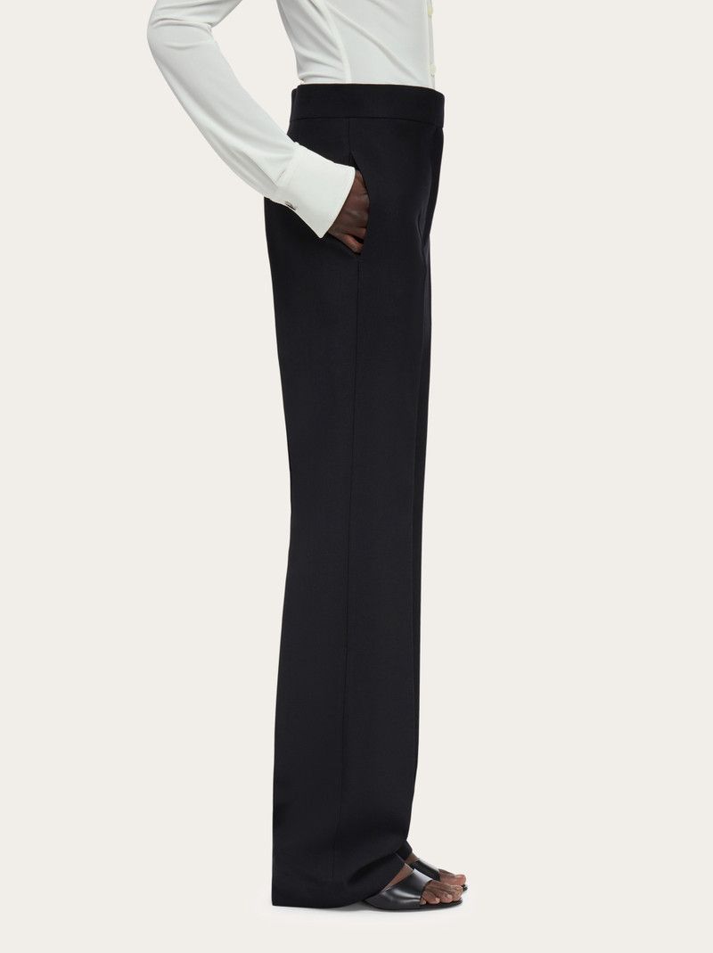Salvatore Ferragamo o1s1rm0526 Press Crease Hi Rise Pant in Black Size 26" / US 2 / IT 38 - 3 Thumbnail