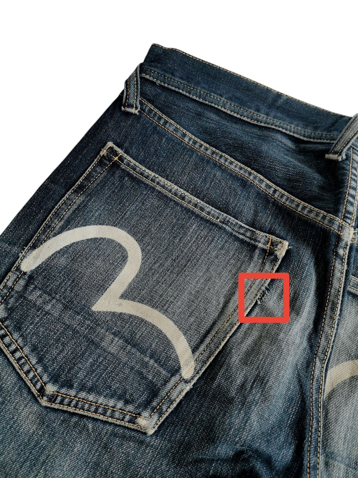 Evisu Evisu Genes Osaka Distressed Seagull Denim Vintage Wash Size US 31 - 4 Thumbnail