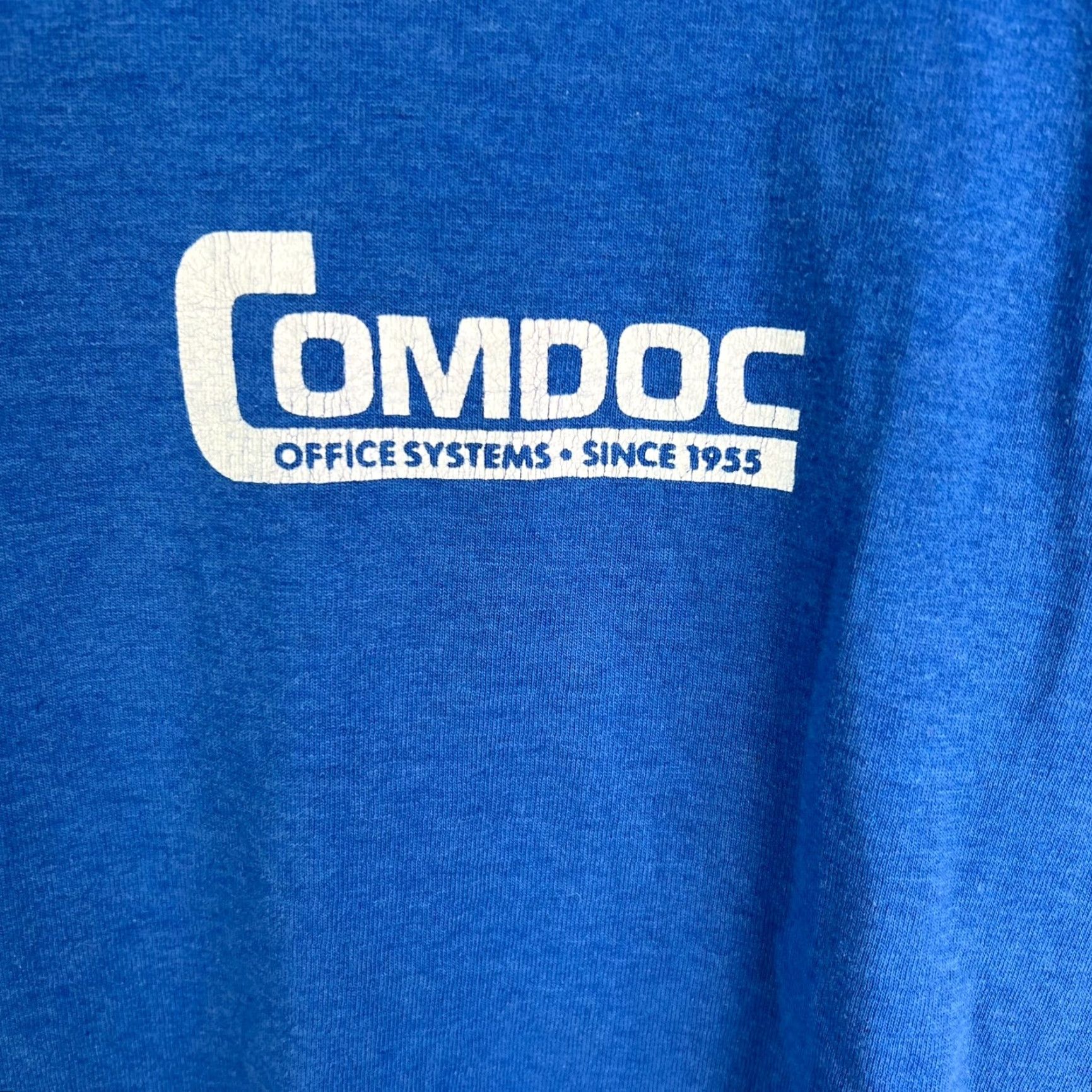 Vintage VINTAGE COMDOC Office Systems T-Shirt Adult Large Blue Graphic Print 90s USA Mens Size US L / EU 52-54 / 3 - 2 Thumbnail