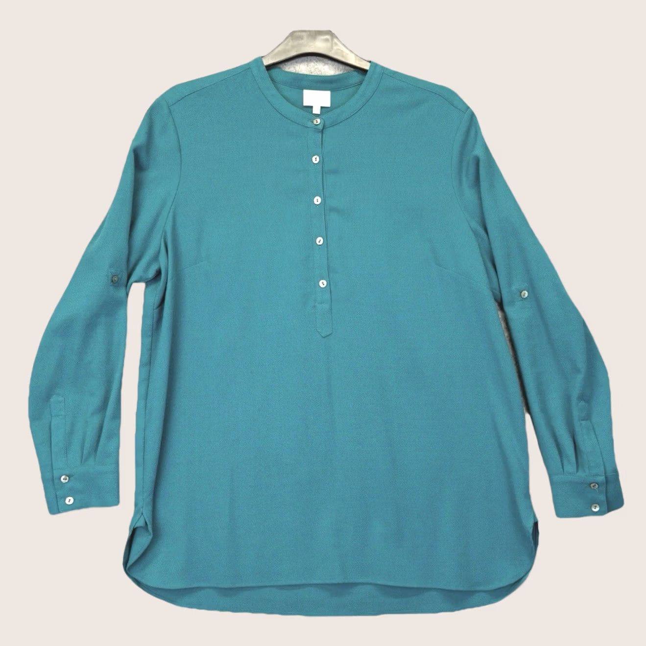 Altea VINTAGE? No. East Long Sleeve Top UK 18 Teal Women’s Pullover Button-Up Shirt Adult 18 Teal Regular - No Size XXL / US 16-18 / IT 52-54 - 1 Thumbnail