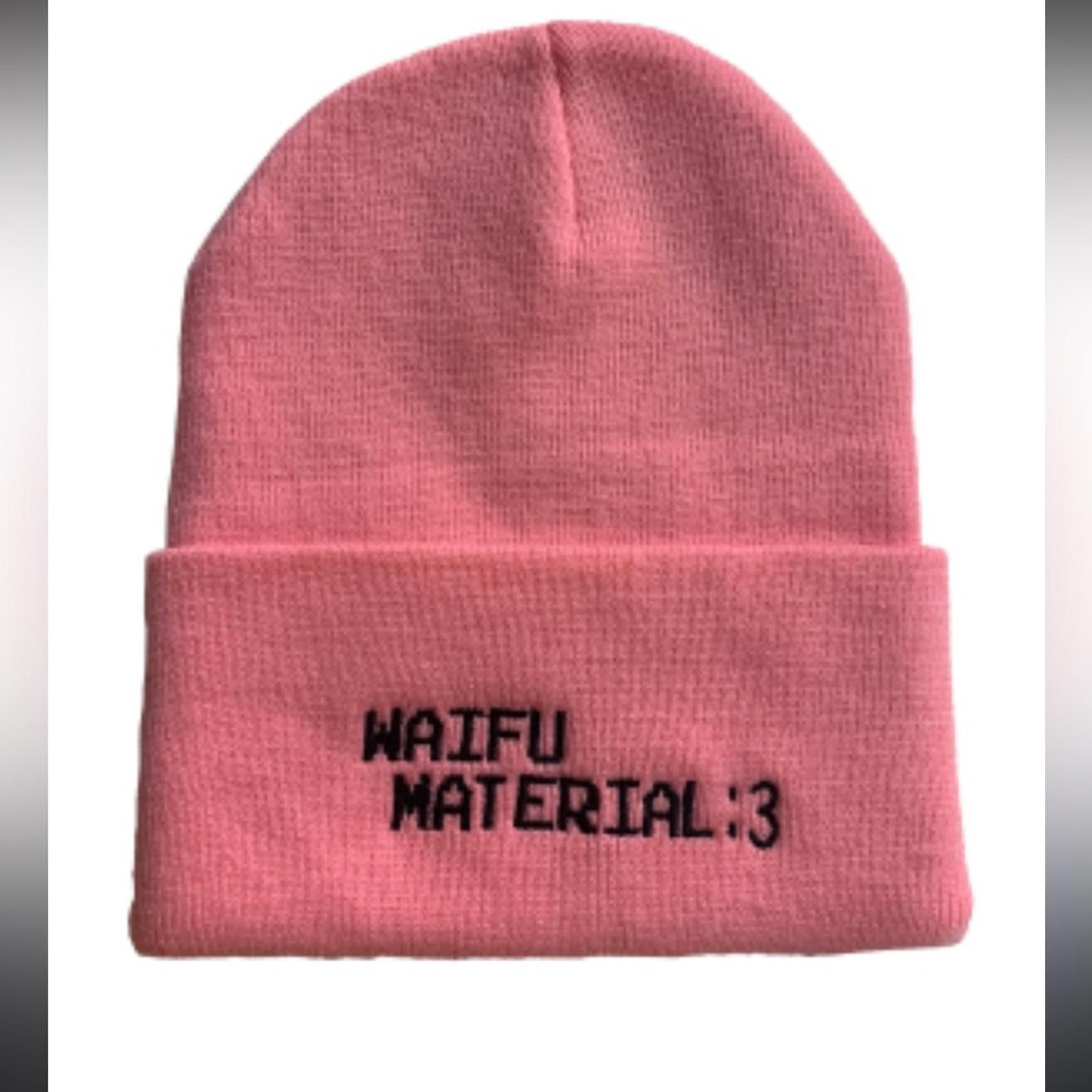 Other Pink Waifu Material Beanie Size ONE SIZE - 1 Thumbnail