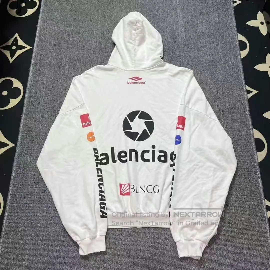 Balenciaga balenciaga logo printed long sleeve hoodie. Size US M / EU 48-50 / 2 - 2 Thumbnail