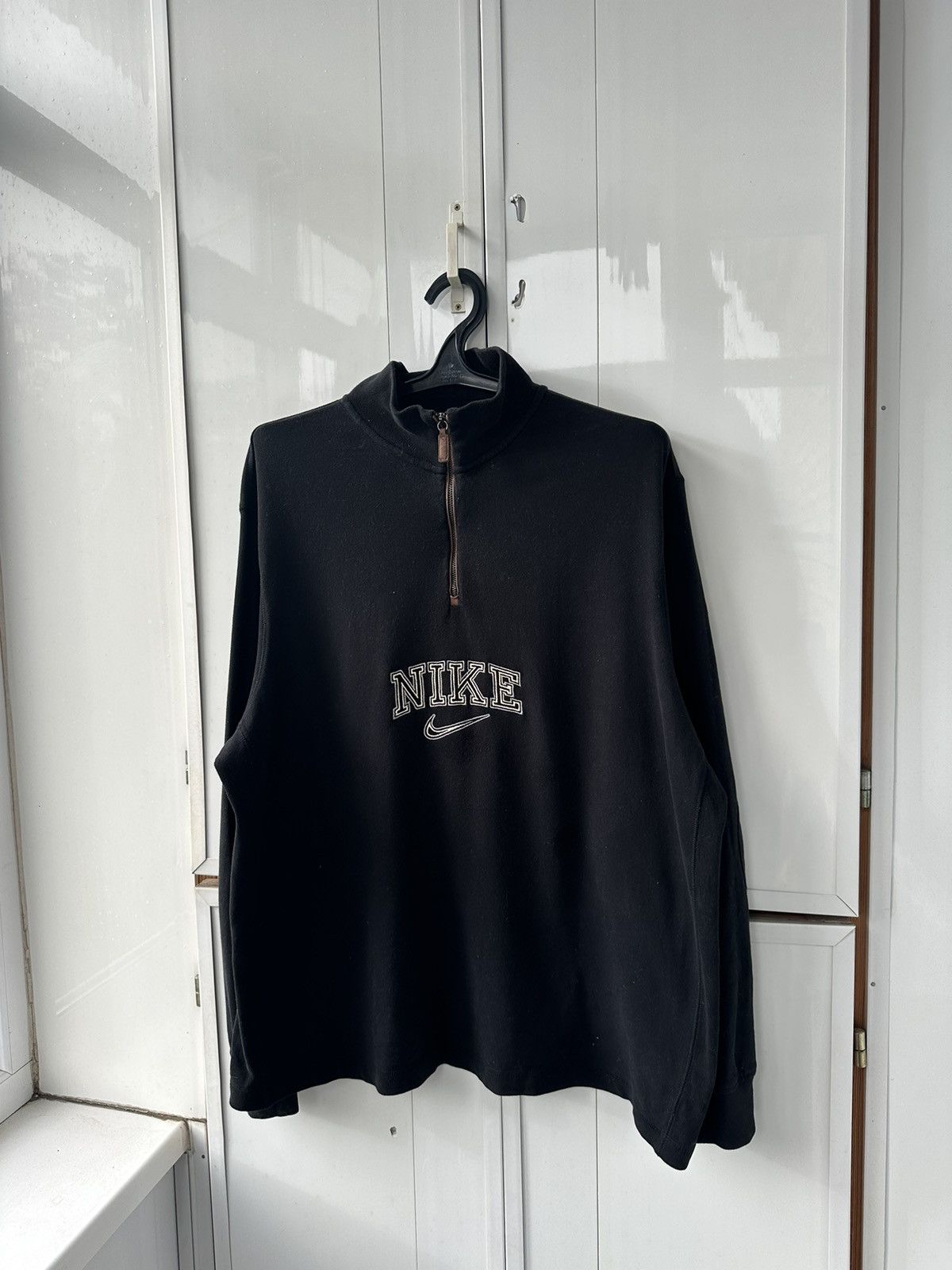 Nike Vintage Nike Half-Zip Sweatshirt Centre Logo Size US L / EU 52-54 / 3 - 2 Thumbnail