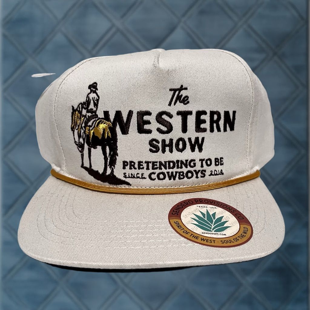Roper Sendero Provisions Hat Cap Snapback Western Show Rope Cowboy Trucker Adult One Size White Cotton Polyester Knit Adjustable Breathable Men Mens Hats Size ONE SIZE - 1 Thumbnail