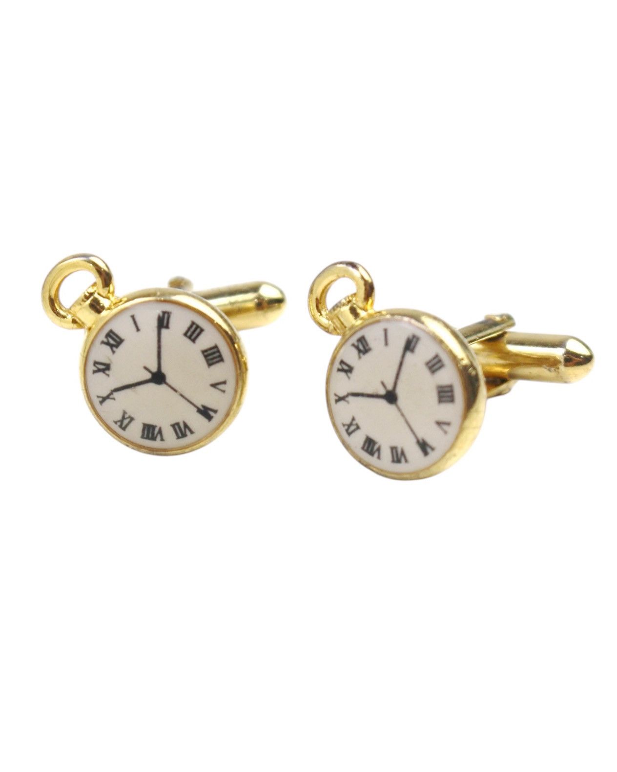 Vintage 2000S SWANKS JAPAN GOLD-PLATED POCKET WATCH CUFFLINKS Size ONE SIZE - 2 Thumbnail