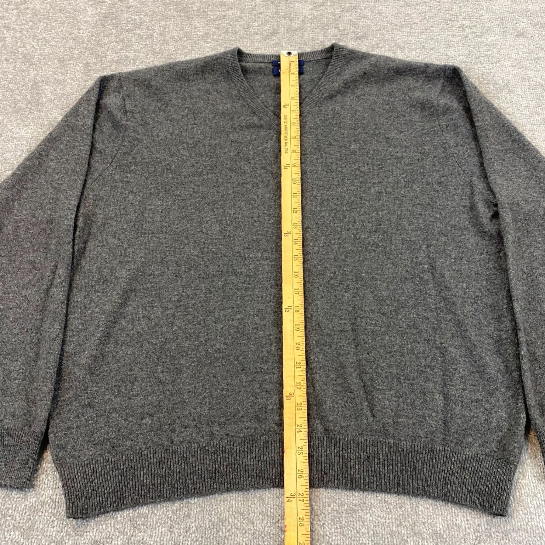 Club Room Club Room Cashmere Sweater Mens XL Gray V-Neck Pullover Jumper Preppy Size US XL / EU 56 / 4 - 5 Thumbnail