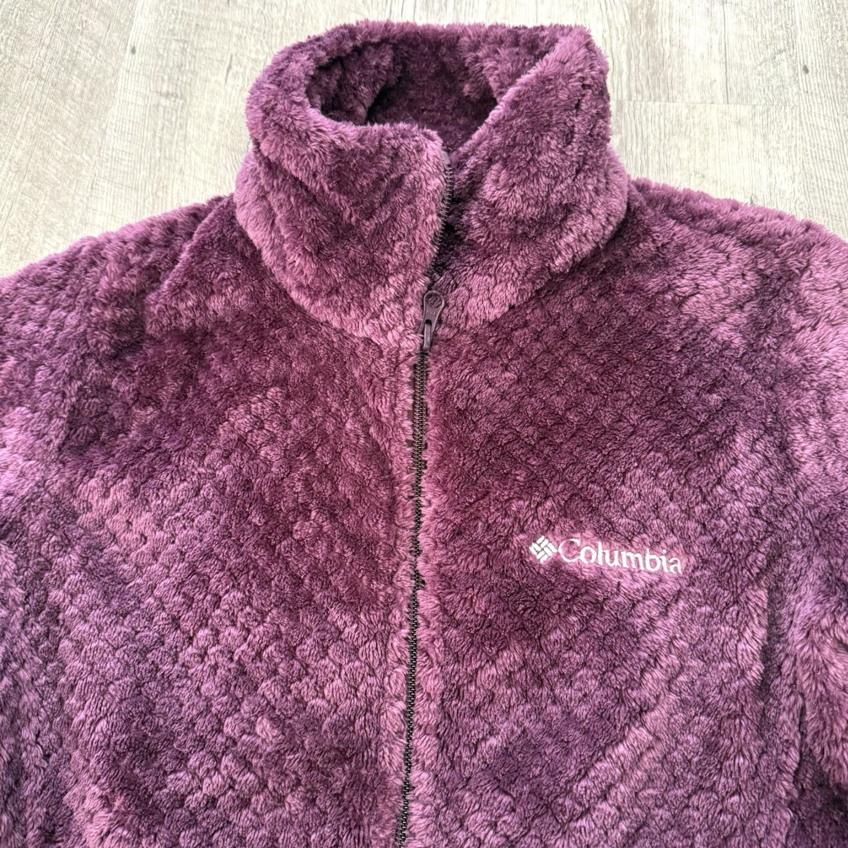Vintage Columbia Plush Full-Zip Womens XS Purple Beech Forest Fleece Jacket Pockets Size XS / US 0-2 / IT 36-38 - 3 Thumbnail
