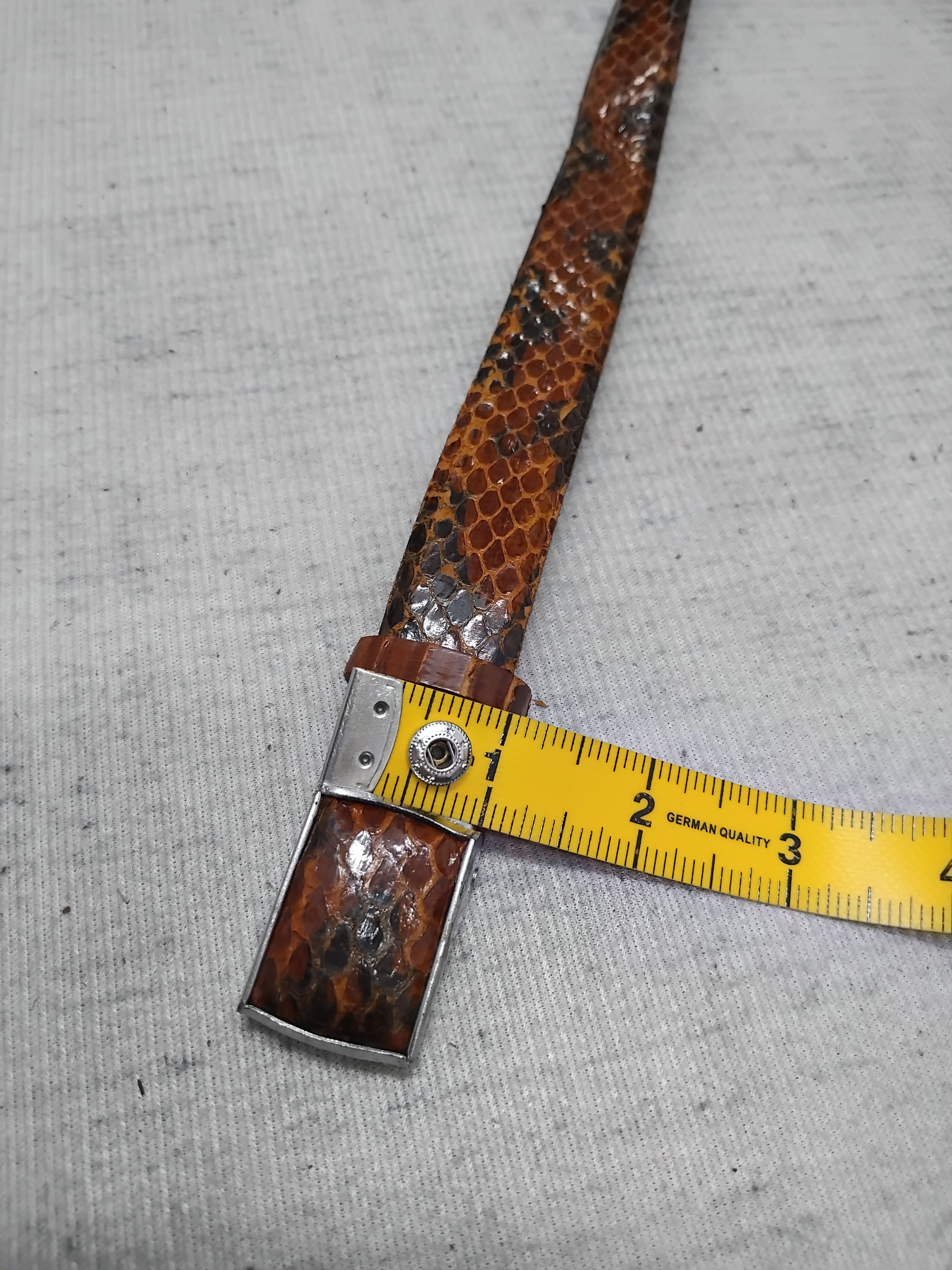 Japanese Brand Snake style brown colour belt Size ONE SIZE - 5 Thumbnail