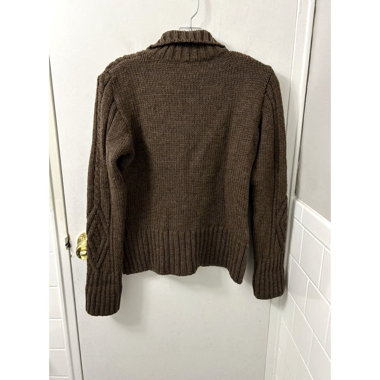 Paul James VTG Paul James Cardigan Sweater Womens Small Brown 100% Wool Cable Knit Toggle Heavyweight Fall Winter Mens? Size S / US 4 / IT 40 - 7 Thumbnail