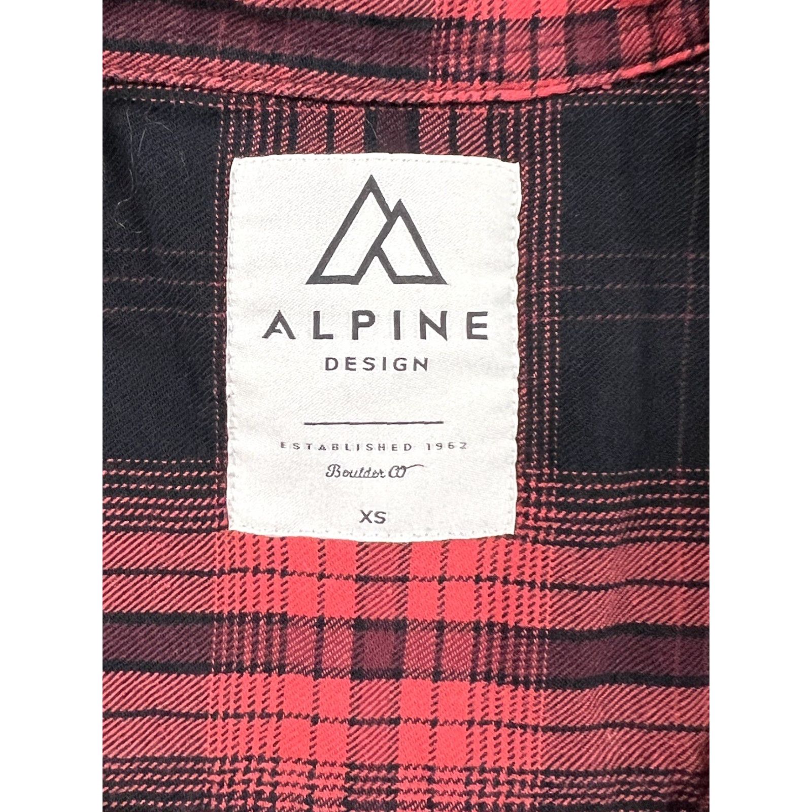 Vintage VINTAGE Alpine Design Flannel Shirt XS Men’s Red/Black Size US XS / EU 42 / 0 - 5 Thumbnail