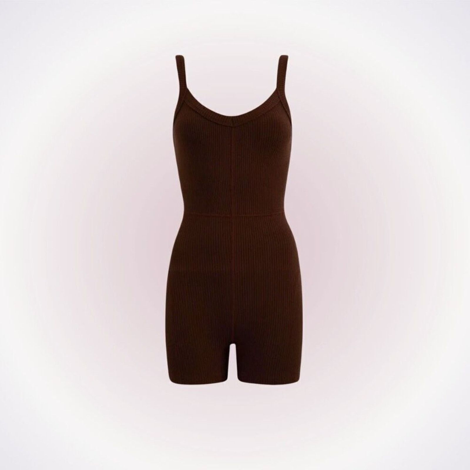 Other Year of Ours lounge dark oak ribbed brown romper | Sz XS Size 26" / US 2 / IT 38 - 1 Thumbnail