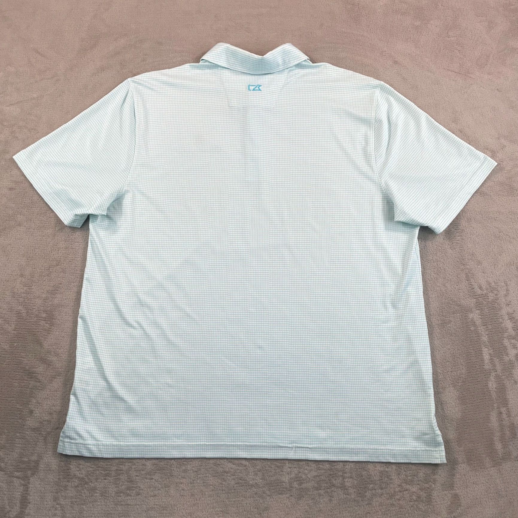 Cutter & Buck Cutter & Buck x Old Memorial Golf Club Polo Shirt Men XL Blue Check Performance Polo Size US XL / EU 56 / 4 - 6 Thumbnail