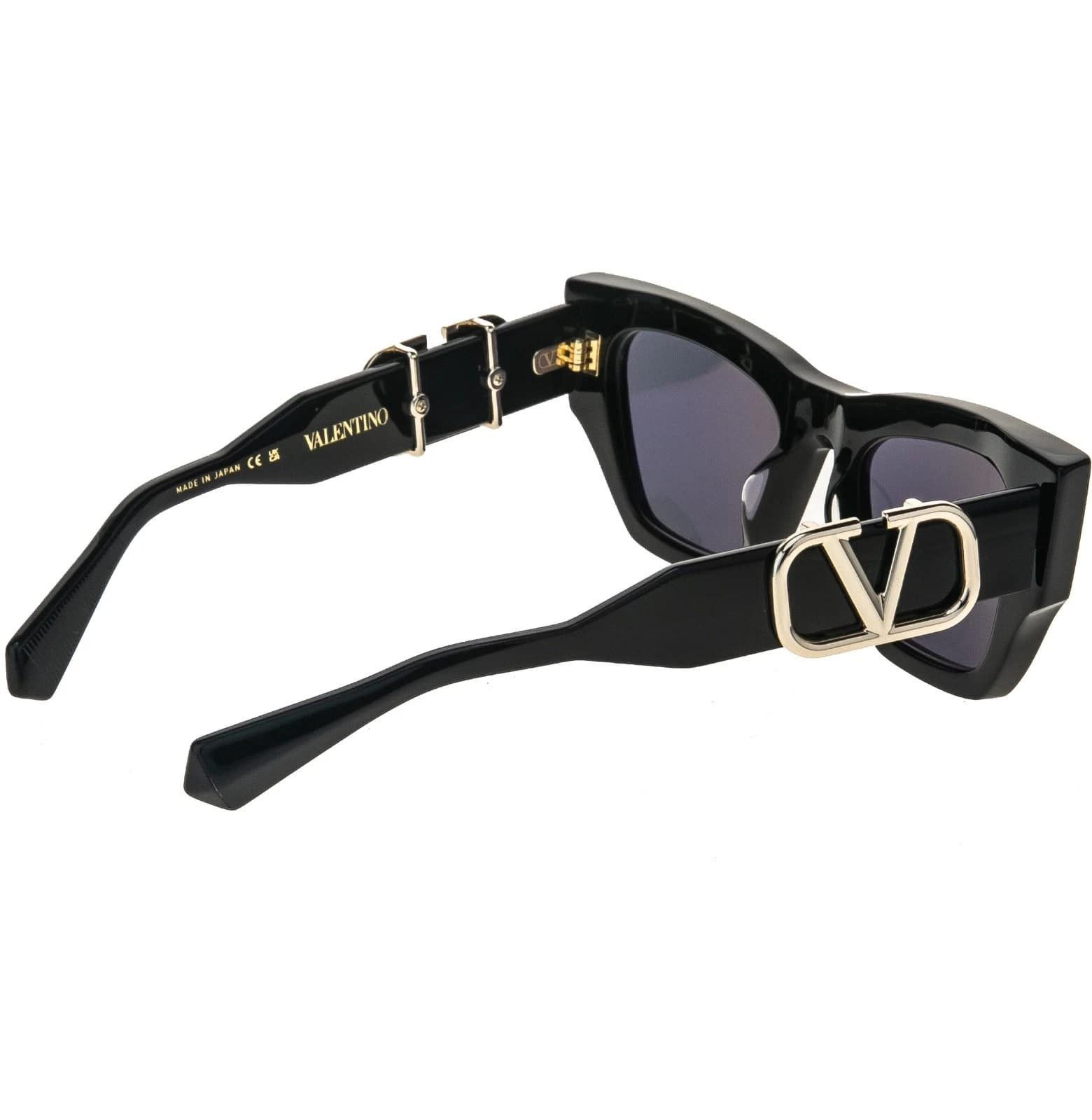Valentino VALENTINO V-SETTE VLS166 Black VLS 166A Gold Logo Sunglasses Size ONE SIZE - 3 Thumbnail