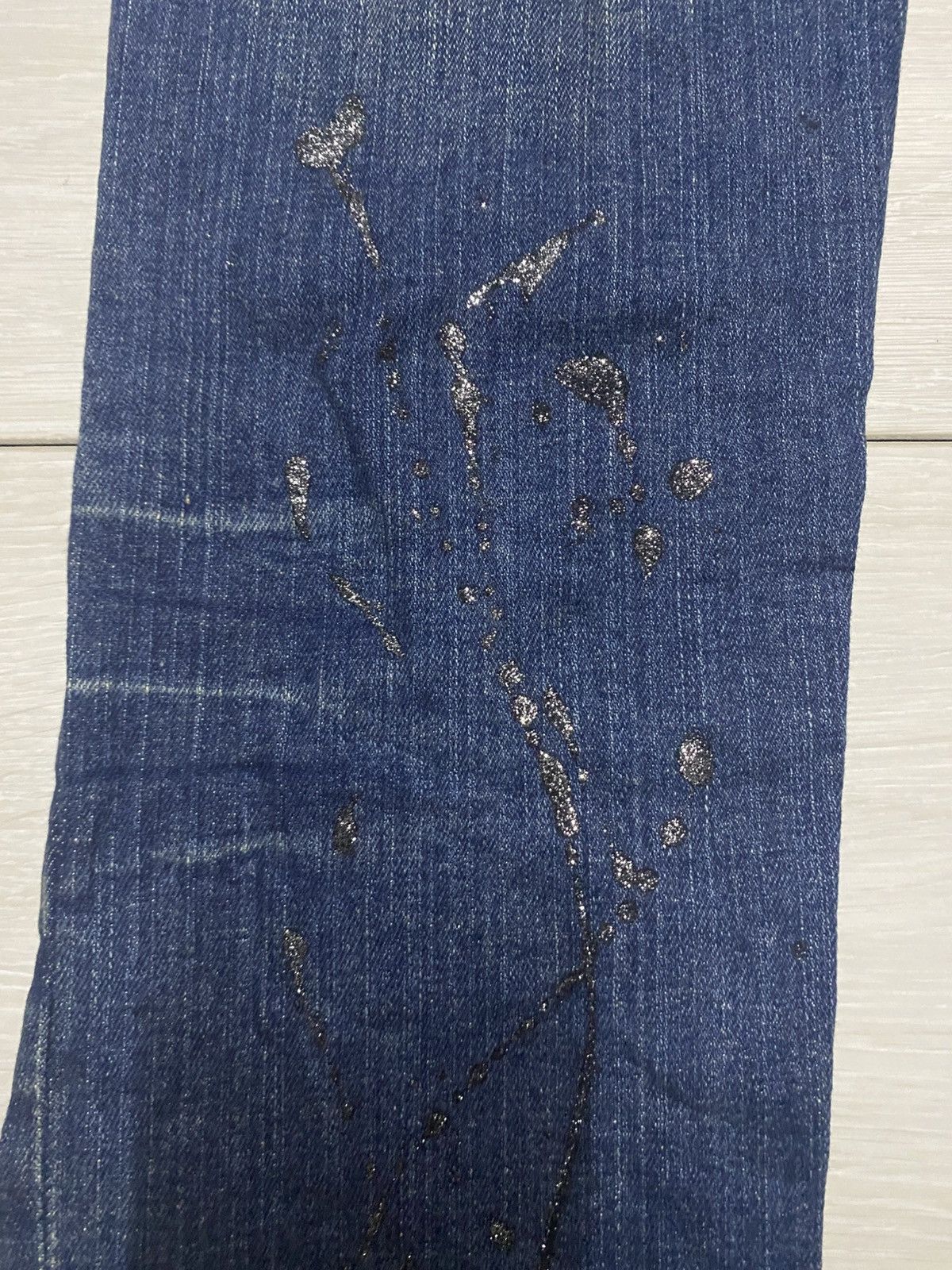 Japanese Brand Japanese Back & Forth Splatter Distressed Skinny Jeans Size US 28 / EU 44 - 13 Thumbnail