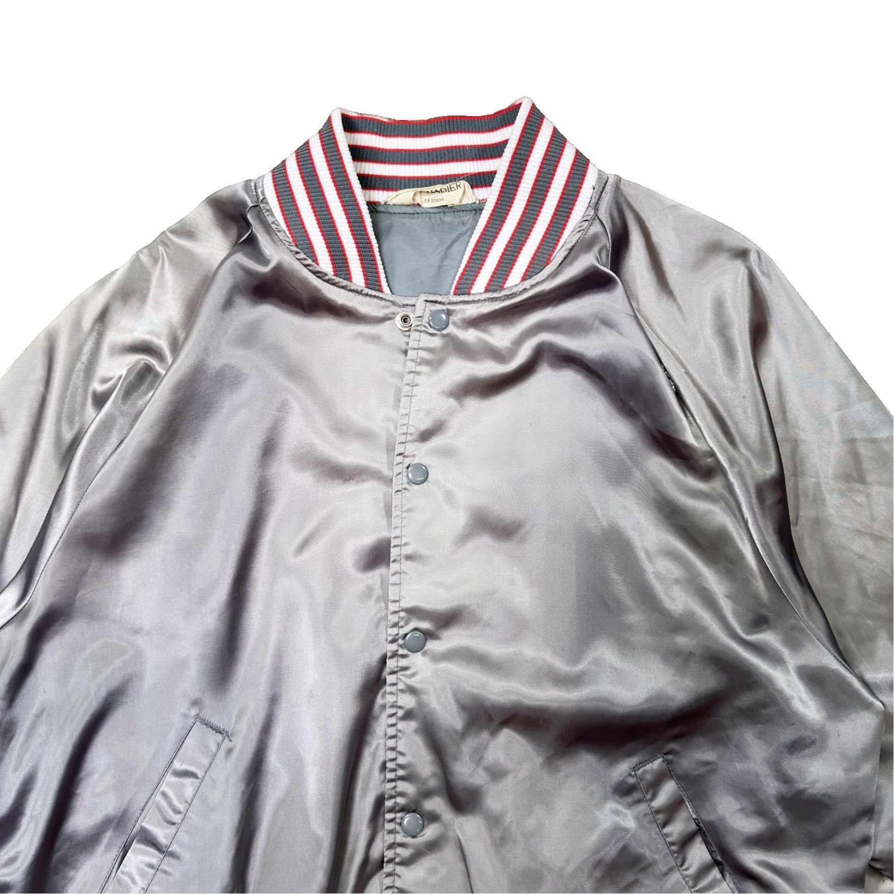 Vintage Vintage 90s Satin Grey Button Up Light Jacket Size US L / EU 52-54 / 3 - 2 Thumbnail