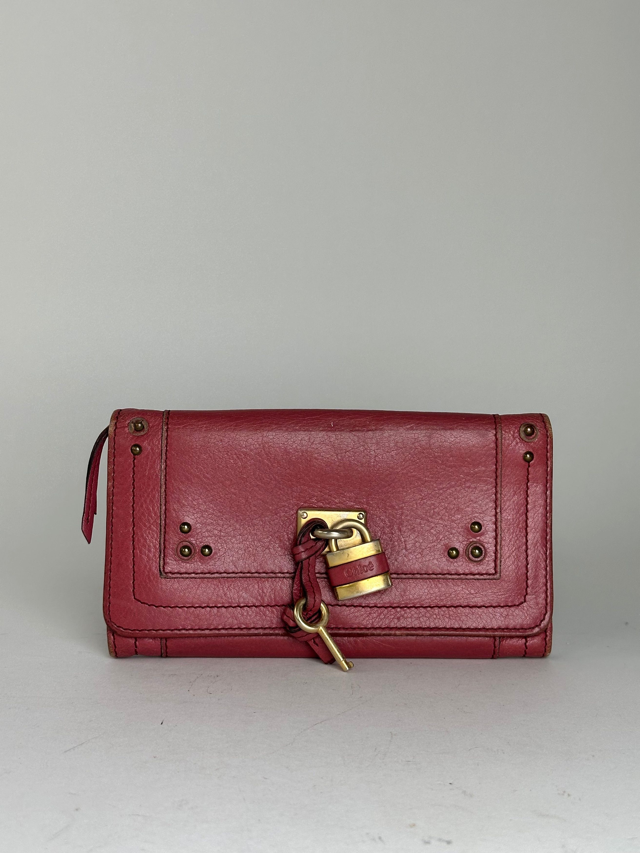 Chloe Vintage Chloé Paddington Wallet Red Leather Size ONE SIZE - 1 Thumbnail