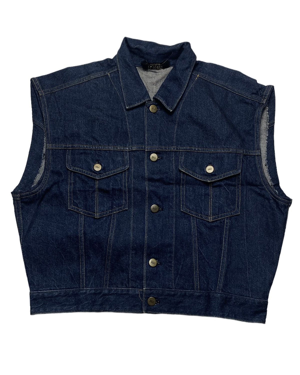 image of Jean Paul Gaultier 2000S Mens Bigi - Cropped Vest Denim Gaultier Style (Size Medium)