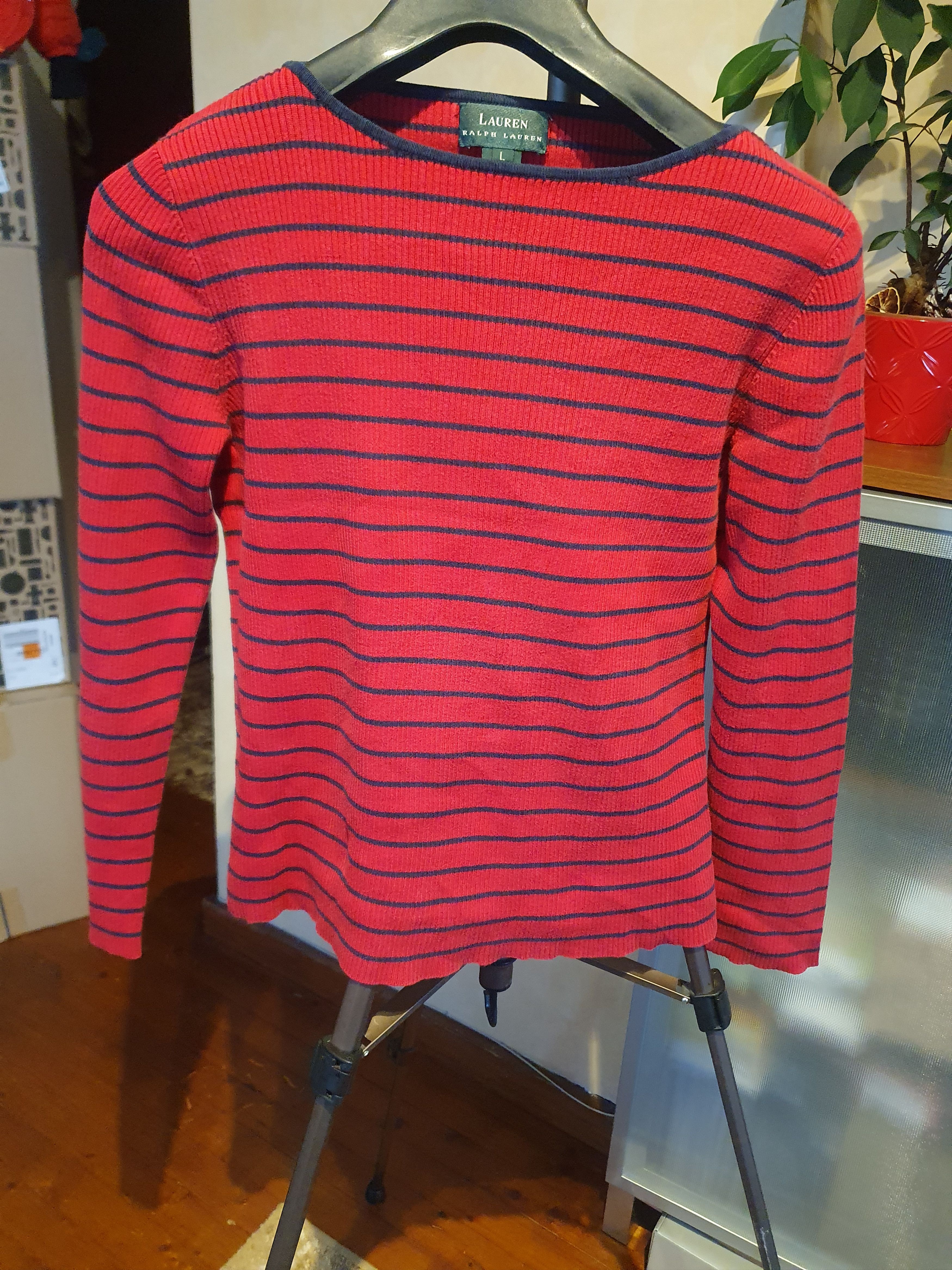 Ralph Lauren Lauren Ralph Lauren Women's Striped Top Red and Blue L Size L / US 10 / IT 46 - 6 Thumbnail