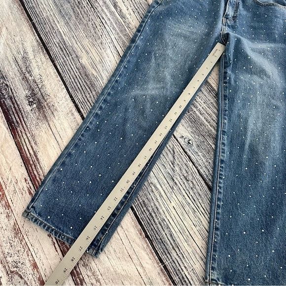 Other NWT JUSTFAB Women's Blue Jeans with Rhinestone Accents Strai Size 28" / US 6 / IT 42 - 9 Thumbnail