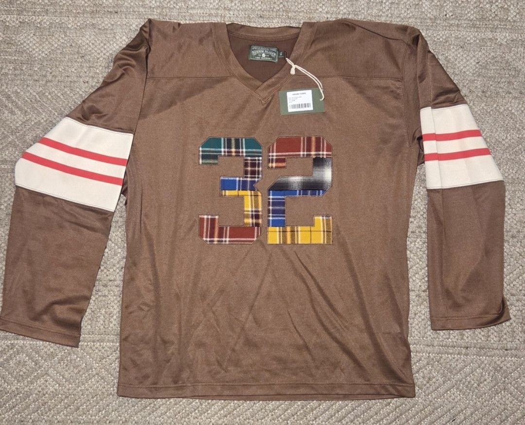 DENIM TEARS Denim Tears MVP Football Jersey Brown XL Long Sleeve Size US XL / EU 56 / 4 - 1 Thumbnail