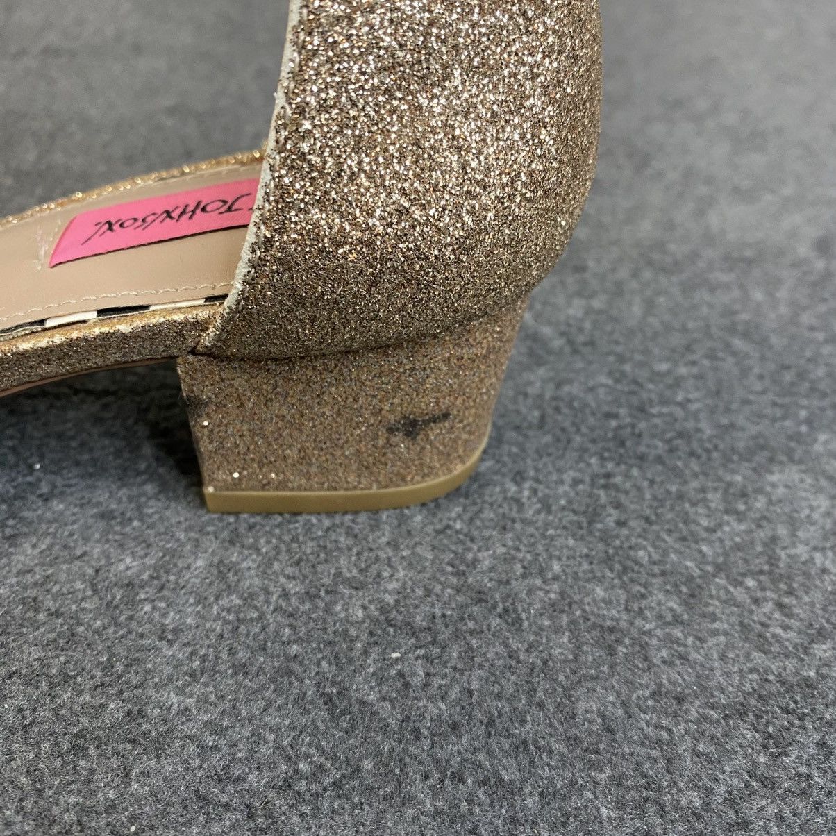 Betsey Johnson Betsey Johnson Heels Womens Gold Glitter Sz 6 Ankle *Flaw Size US 6 / IT 36 - 8 Thumbnail