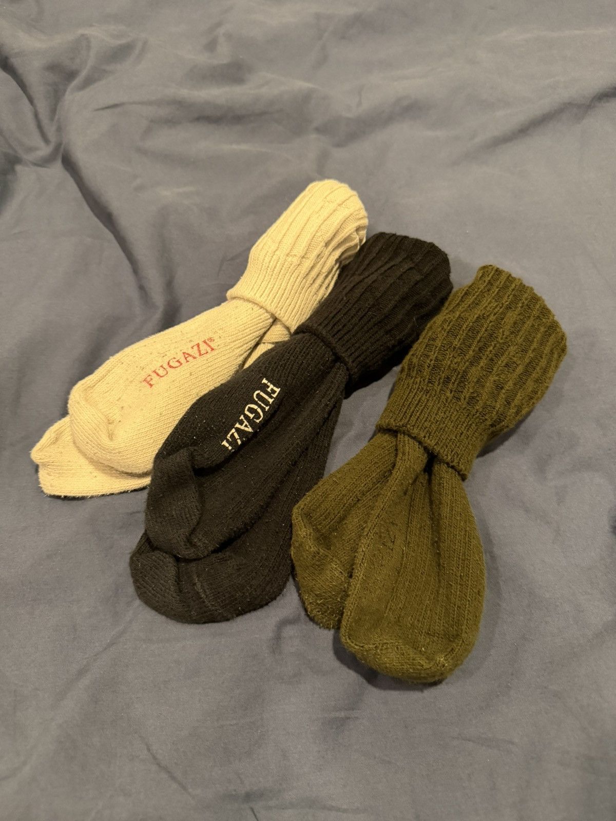 Fugazi Fugazi Ribbed Crew Socks Bundle — Olive / Cream / Black Size ONE SIZE - 1 Thumbnail