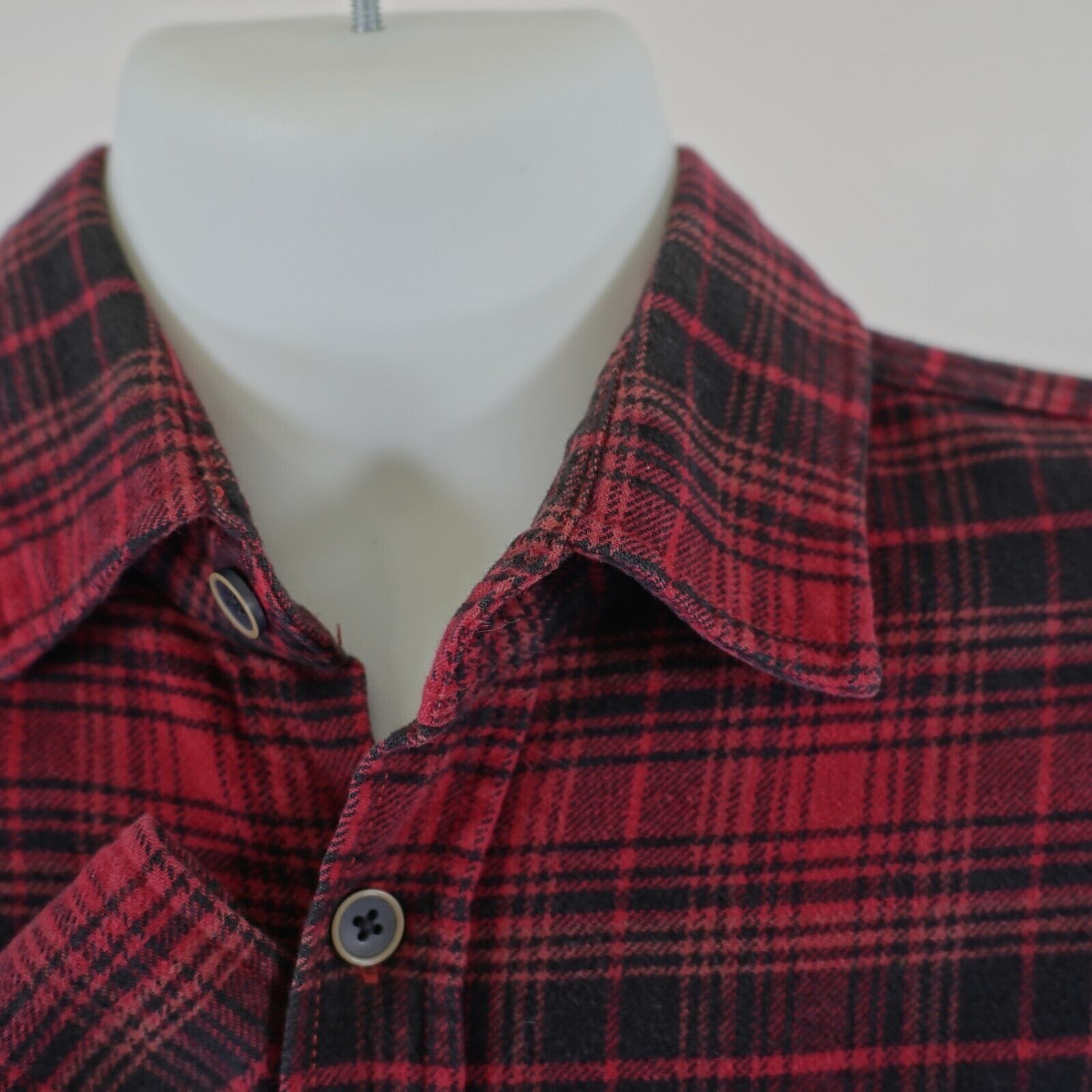 J.A.C.H.S. Mfg. Co. Jachs Red Red Plaid Flannel Medium Collared Dress Shirt Pock Size US M / EU 48-50 / 2 - 3 Thumbnail