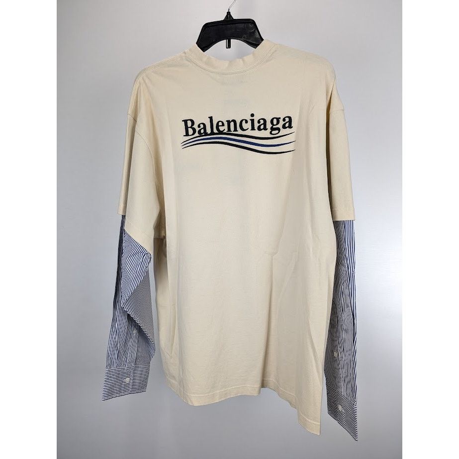 Balenciaga o1rshd1 Layered T-Shirt in Multicolor Size US M / EU 48-50 / 2 - 11 Thumbnail