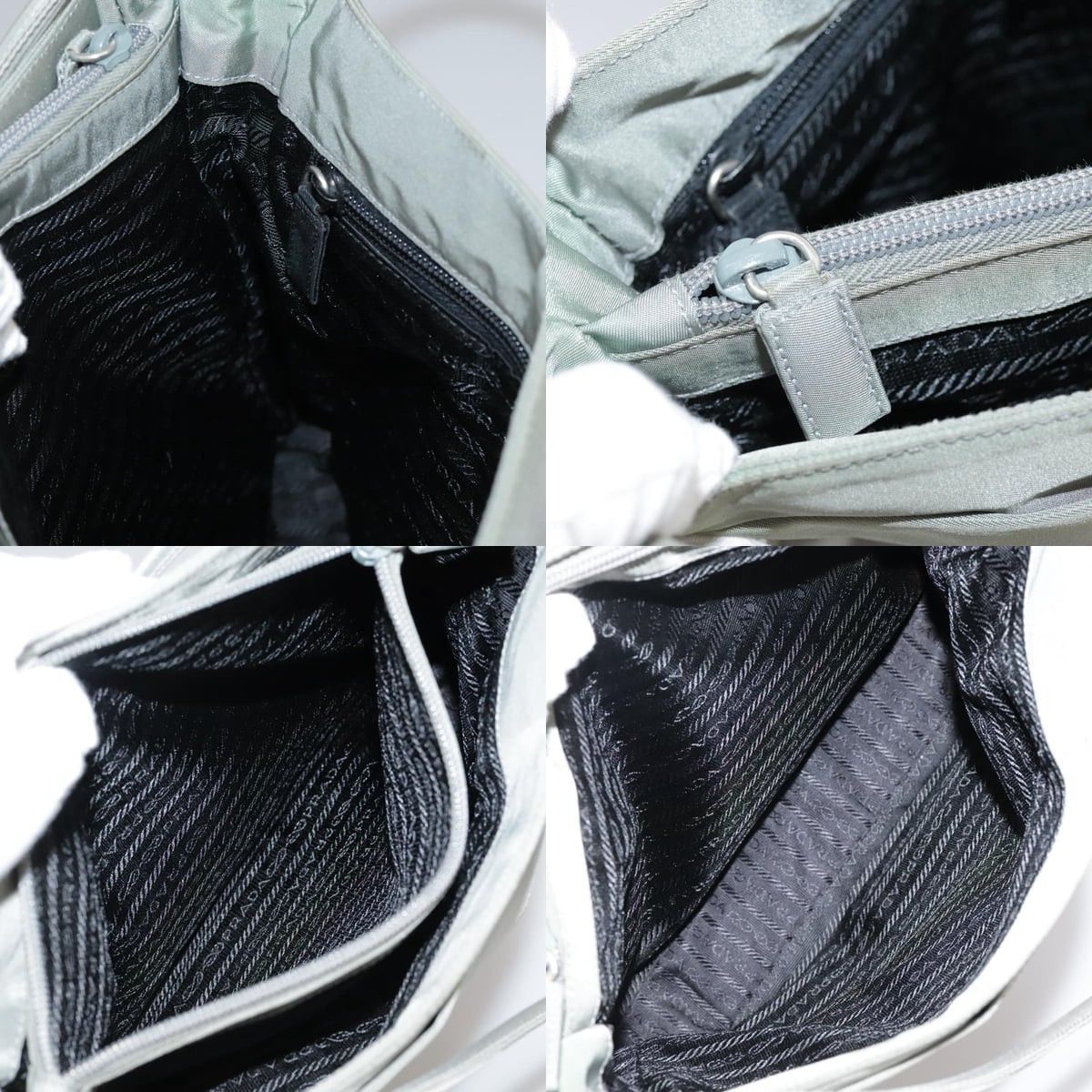 Prada PRADA Tote Bag Nylon Gray Size ONE SIZE - 12 Thumbnail