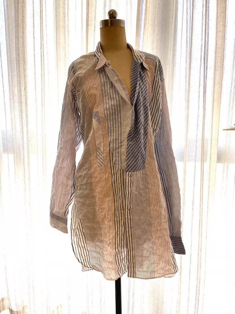 Loewe LOEWE Neutral wind slanted stripe casual shirt Size XS / US 0-2 / IT 36-38 - 1 Thumbnail
