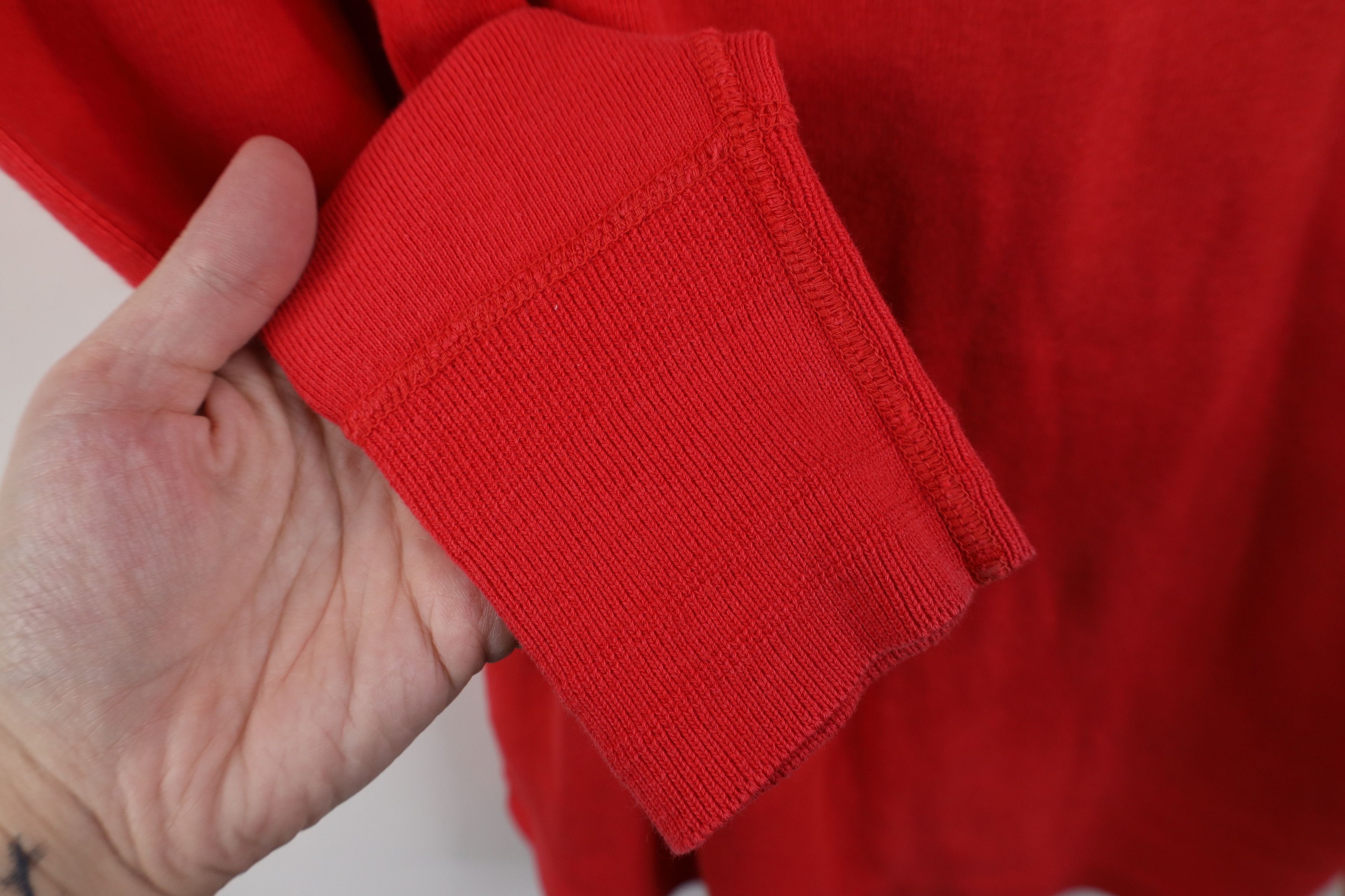 Gap Vintage 80s 90s Gap Ribbed Knit Henley T-Shirt Red Cotton Size US L / EU 52-54 / 3 - 7 Thumbnail