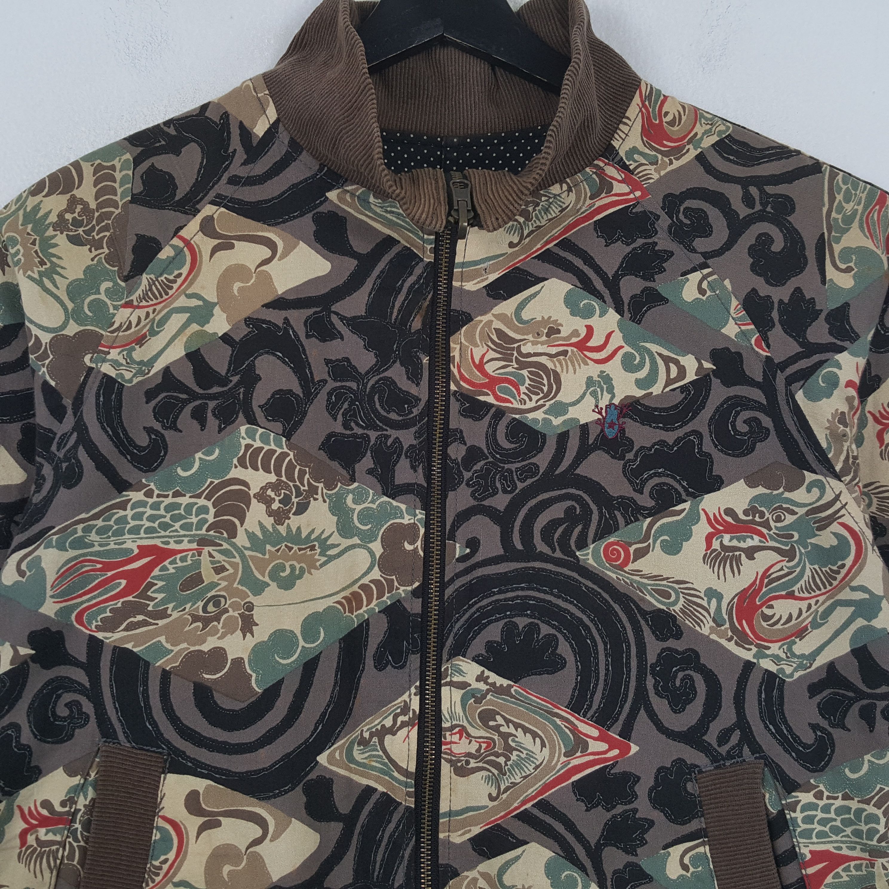 Vintage Art Design Japanese Sukajan Style Reversible Jacket C288N21 Size US XS / EU 42 / 0 - 2 Thumbnail