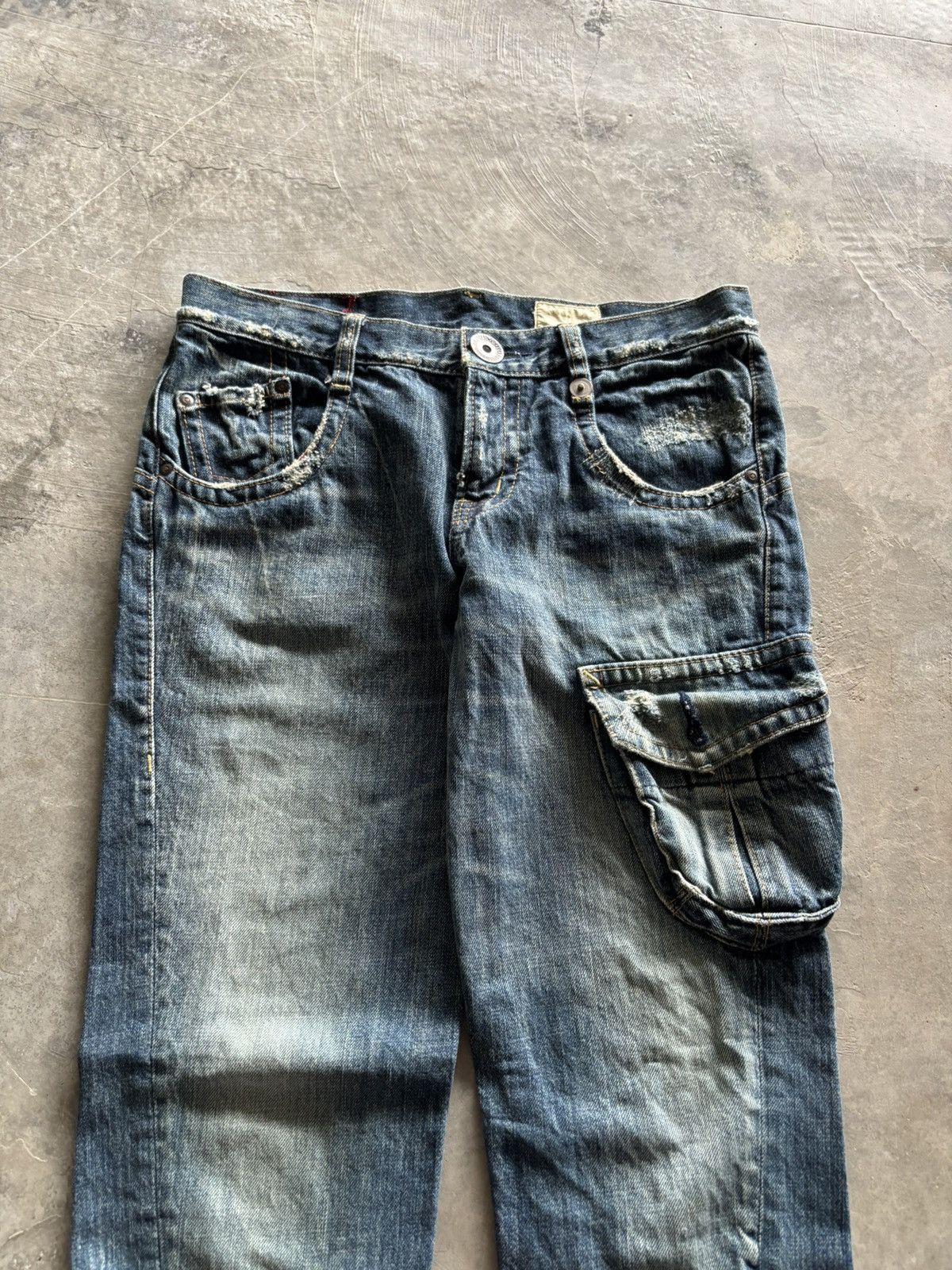 20471120 × Japanese Brand distressed Antgauge sashiko boro side pocket punk cross Size US 31 - 2 Thumbnail