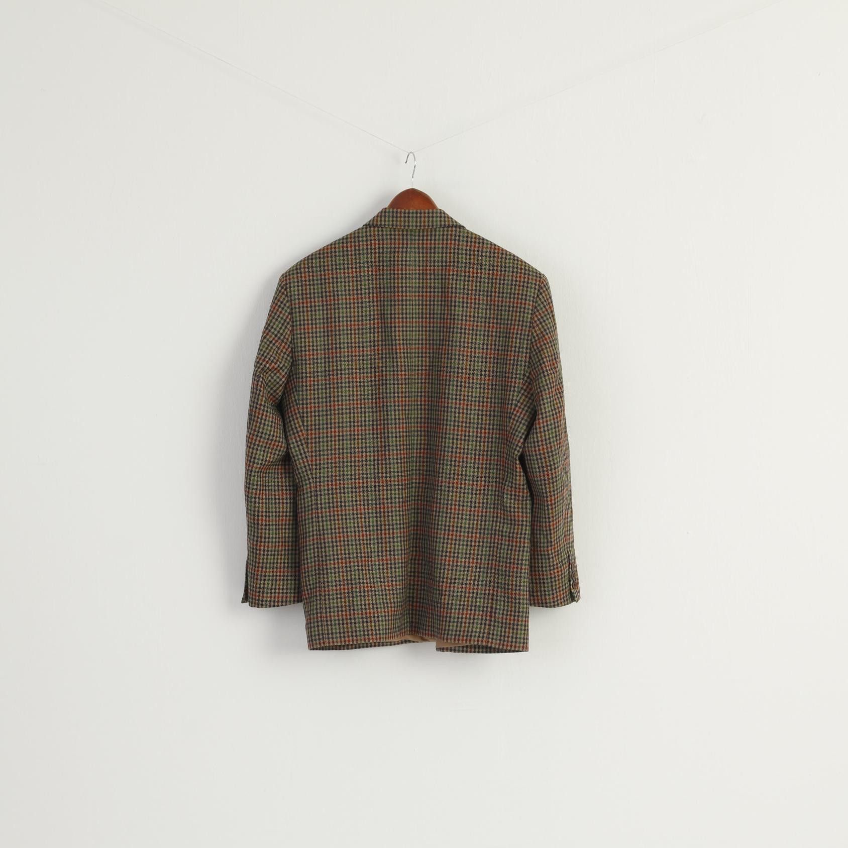 Vintage Michel Luzzi Linea Uomo Men 50 40 Blazer Brown 7763 Size 40R - 7 Thumbnail