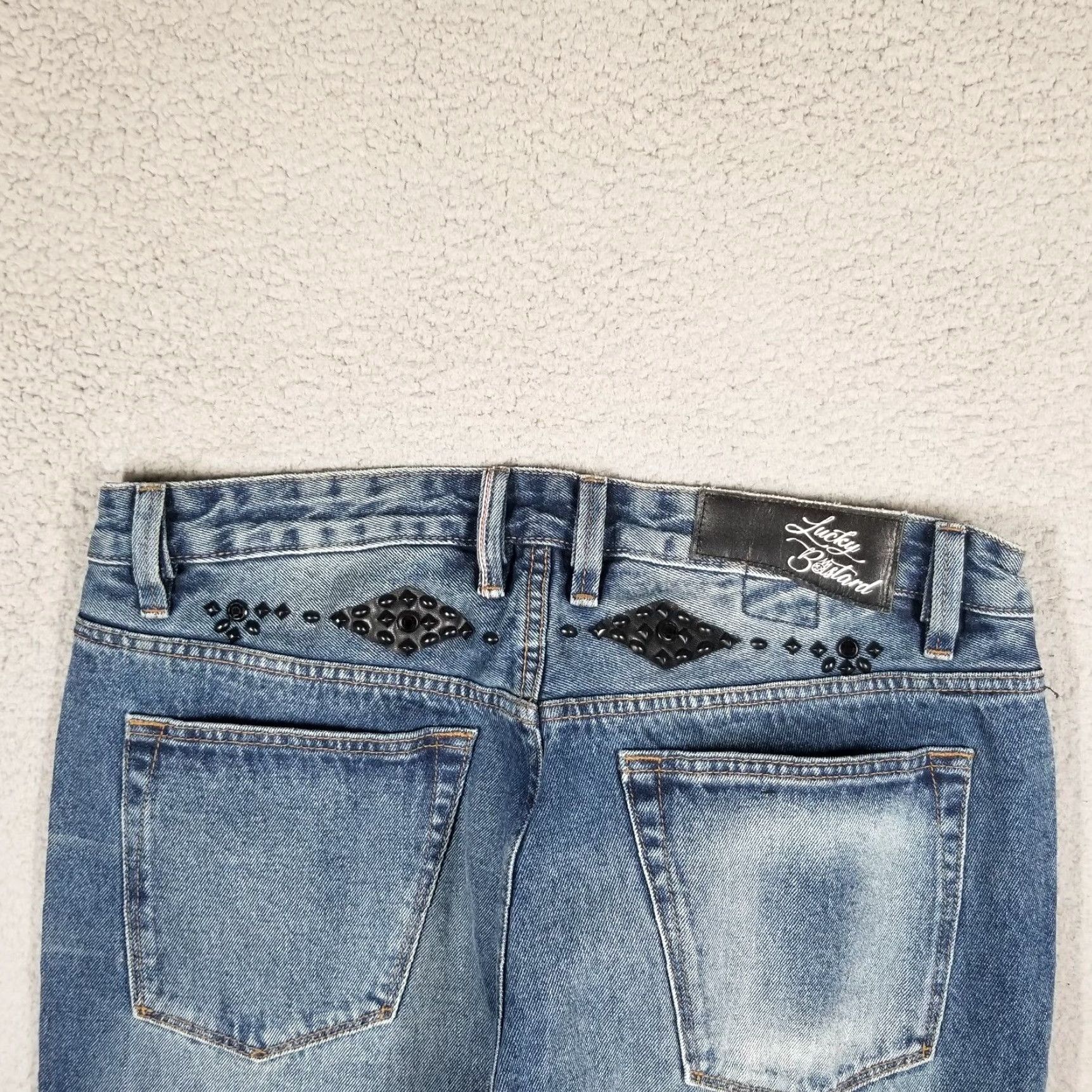 Cult Of Individuality VINTAGE Cult of Individuality Men’s Jeans Slim Fit 34x32 Dark Blue Denim Rhinestones Punk Size US 34 / EU 50 - 3 Thumbnail