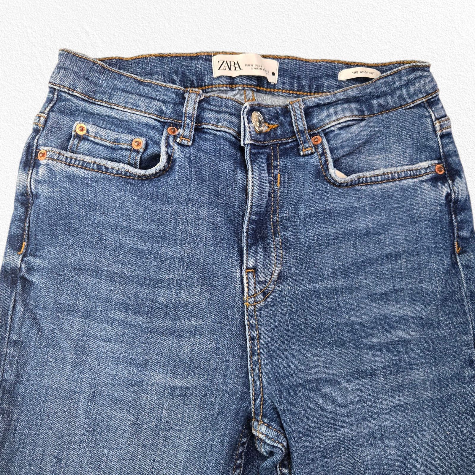 Zara Zara Bootcut Cropped Raw Hem Jeans Size 4 Size 27" / US 4 / IT 40 - 3 Thumbnail