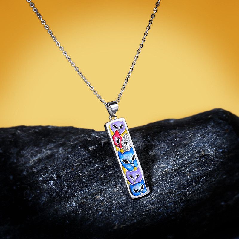 Jewelry Unique Pendant Handmade Enamel Necklace Size ONE SIZE - 2 Thumbnail