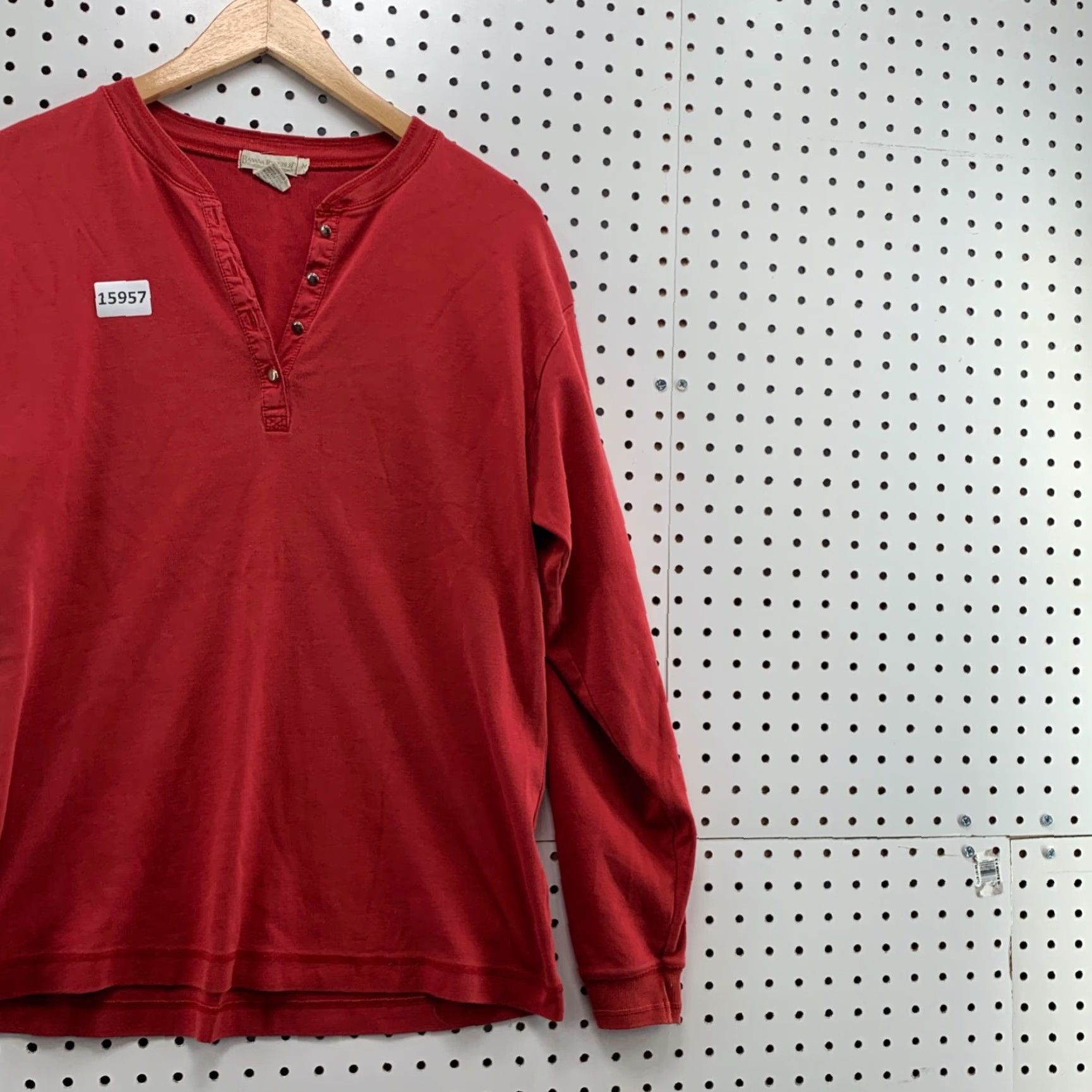 Banana Republic VINTAGE Banana Republic Henley Shirt Womens Medium Red Long Sleeve Size M / US 6-8 / IT 42-44 - 4 Thumbnail