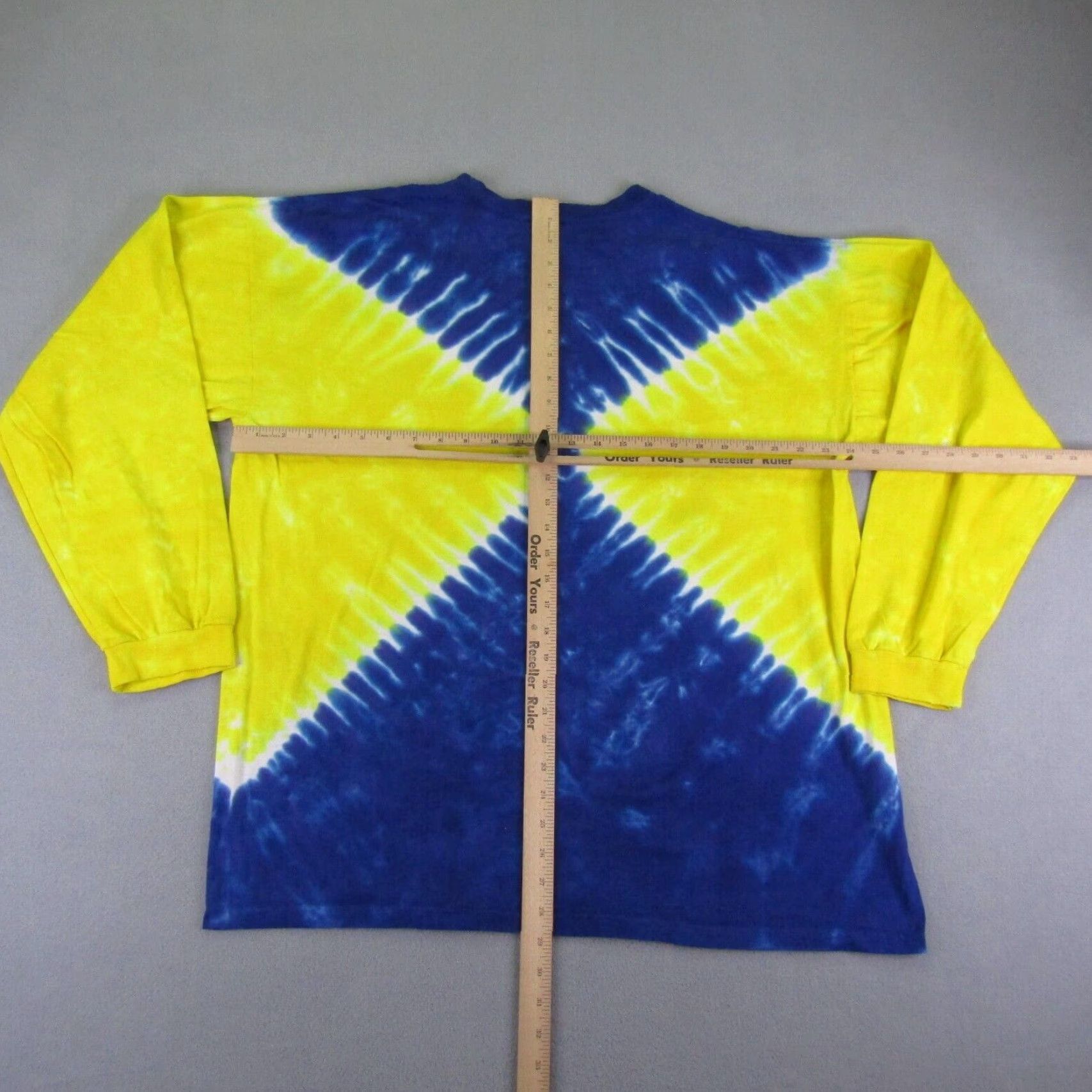 Liquid Blue Vintage Liquid Blue Birmingham Bolts XL Cotton Graphic Print T-Shirt Blue Yellow Tie Dye XFL Football Mens Size US XL / EU 56 / 4 - 6 Thumbnail