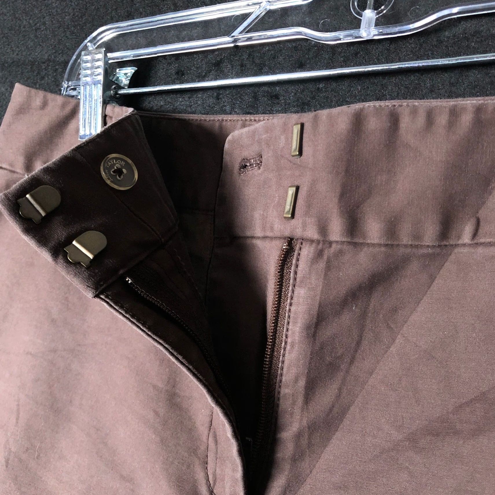 Ann Taylor VINTAGE Ann Taylor LOFT Womens Pants Brown Chino Mid Rise Straight Ankle Stretch 6 Size 28" / US 6 / IT 42 - 4 Thumbnail