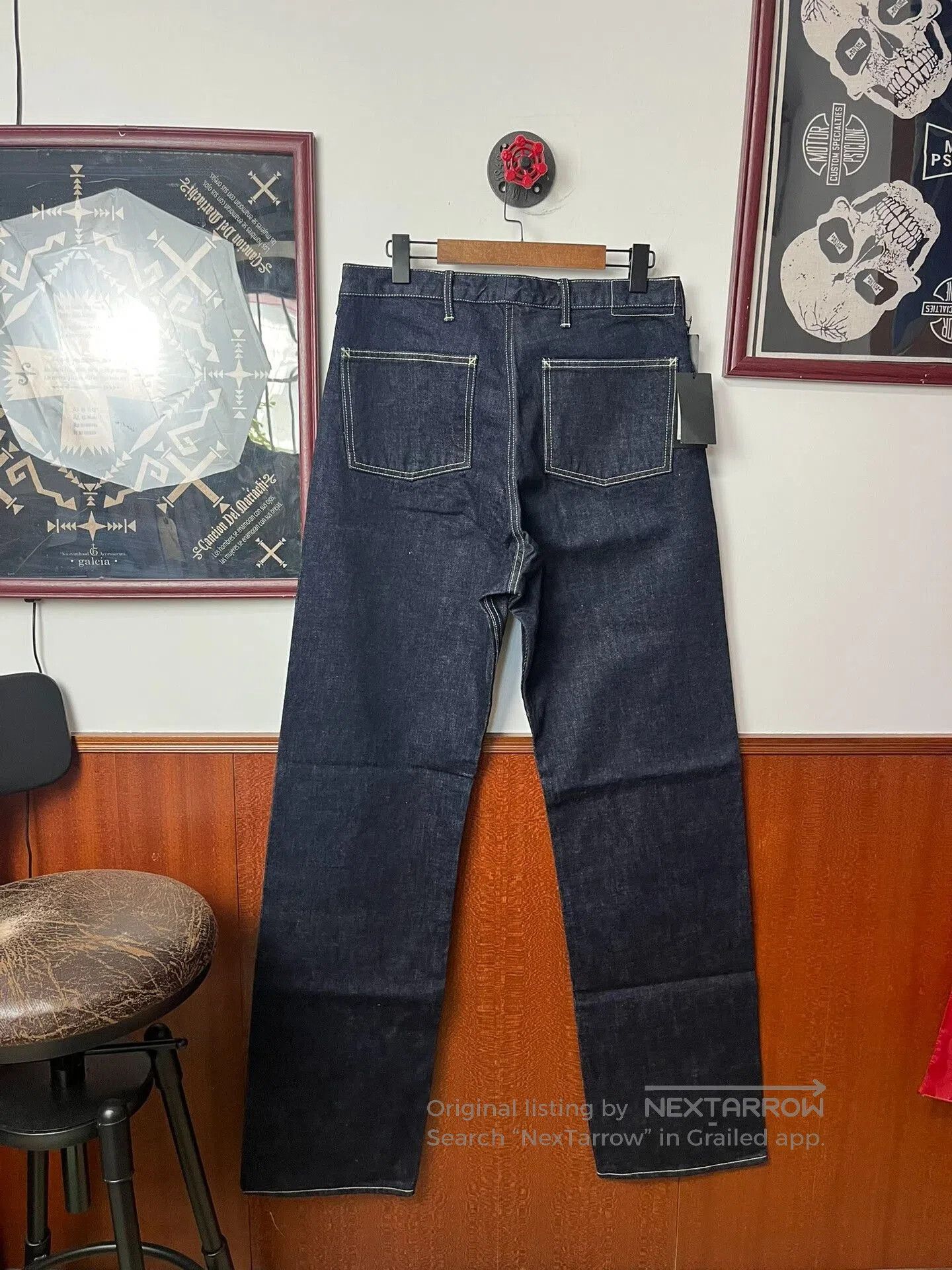 BLACK SIGN Black Sign High-Waisted Straight Leg Jeans. Size US 32 / EU 48 - 2 Thumbnail