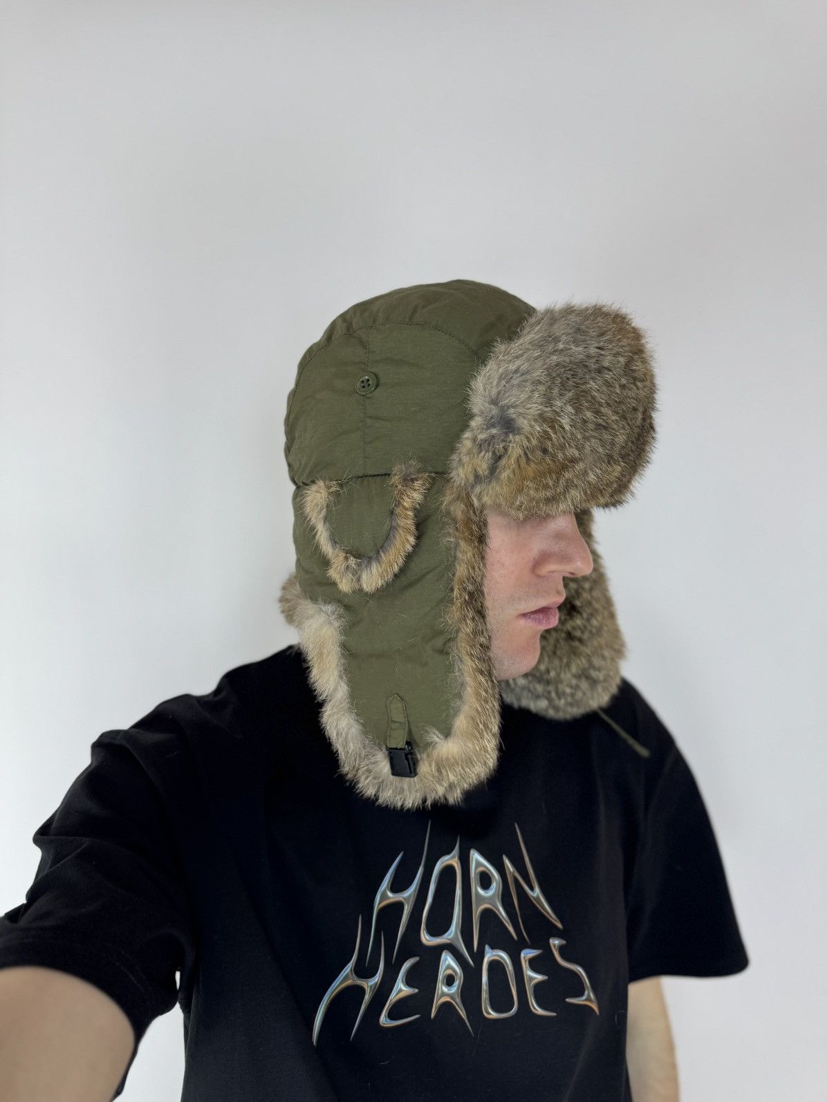 Other Vintage Army Ushanka Winter Fur Hat, Tyler The Creator Size ONE SIZE - 4 Thumbnail
