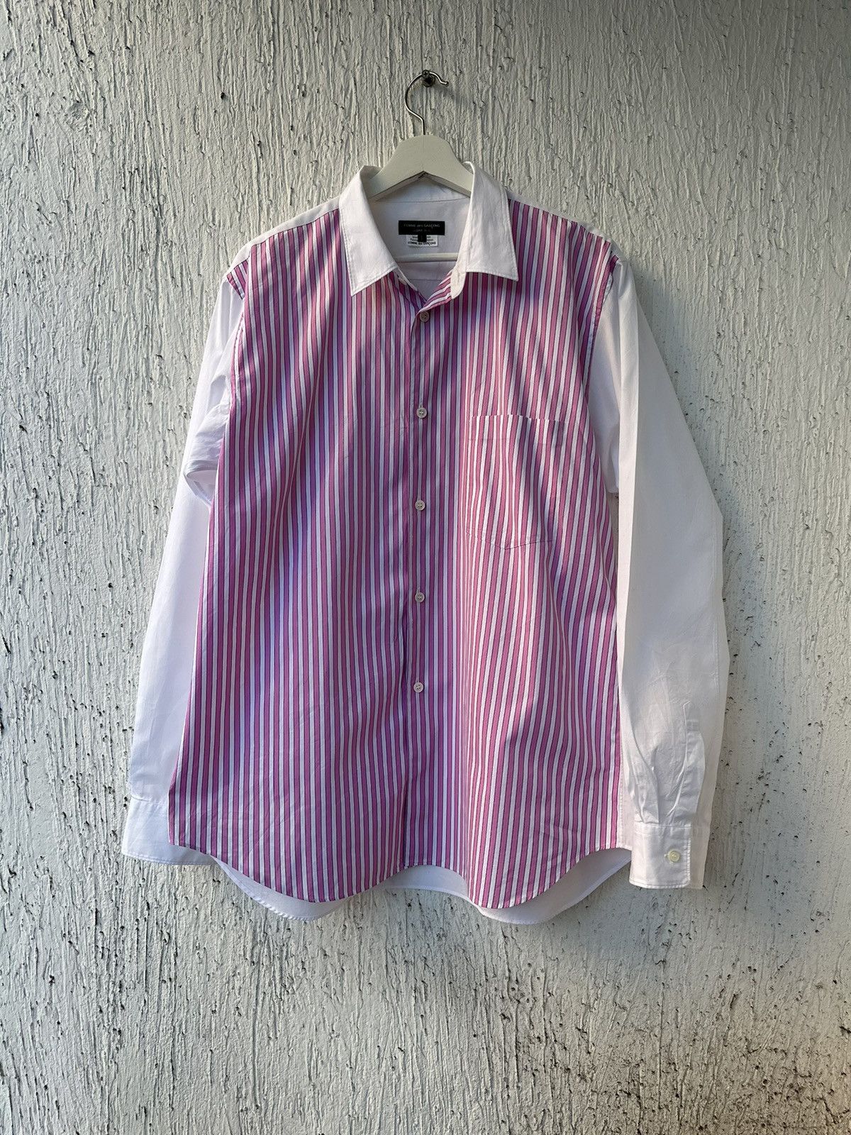 Comme des Garcons MULTI STRIPE FRONT PANEL SHIRT | Grailed